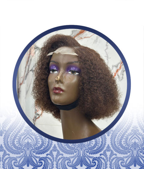 10″ 4×4 Side-Part Ready-to-Go Chocolate Brown Glueless Kinky Bob