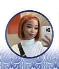 10″ Ginger Orange Lace Frontal Wig