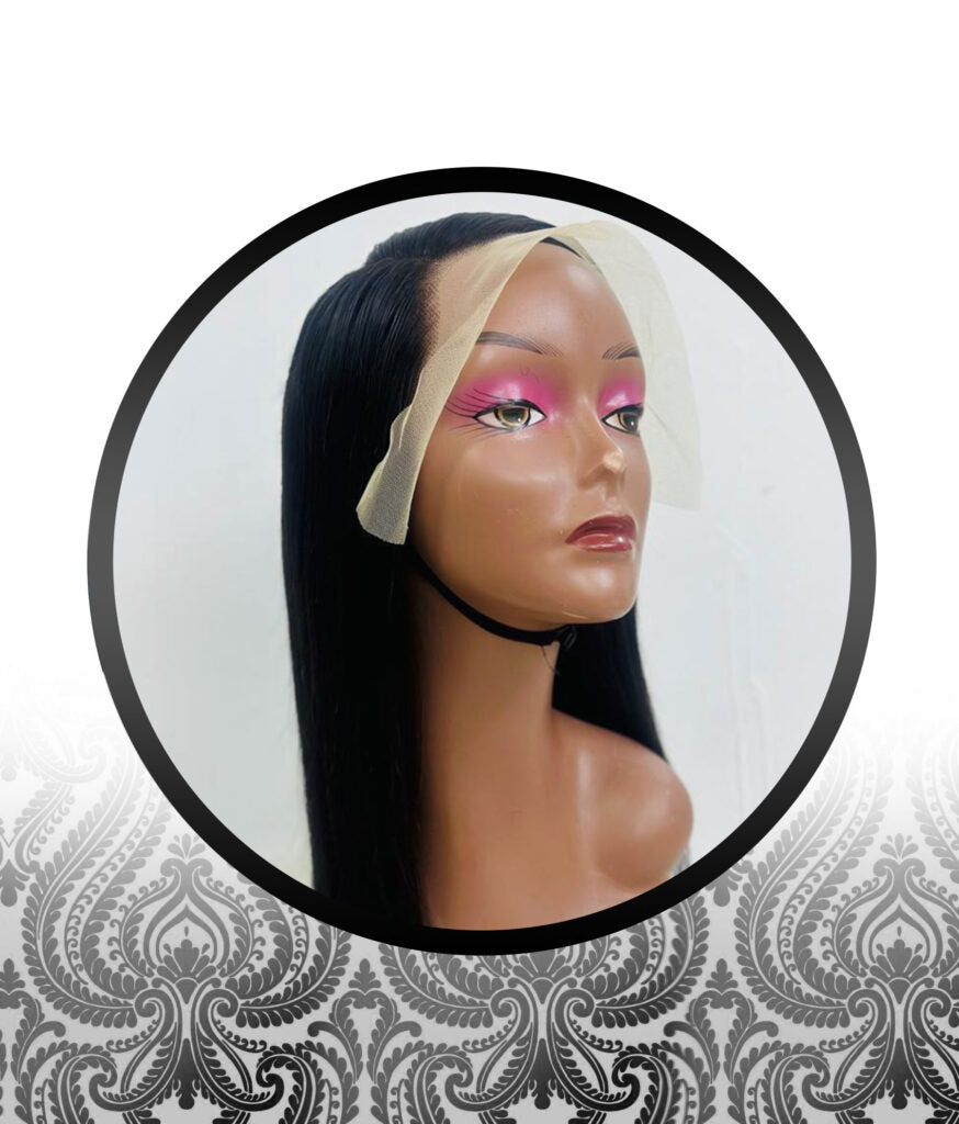 10″ Human HairBlend Bone Straight Lace Frontal Wig