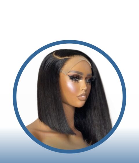12 Inch 4×4 Side Swoop Peruvian Bob Lace Wig