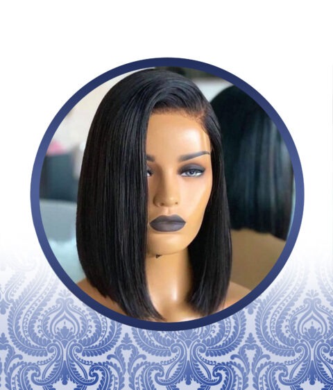 12″ 4×4 Preplucked Side Swoop Lace Bob Wig