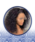 12″ Glueless Lace Frontal Malaysian Jerry Curl Wig