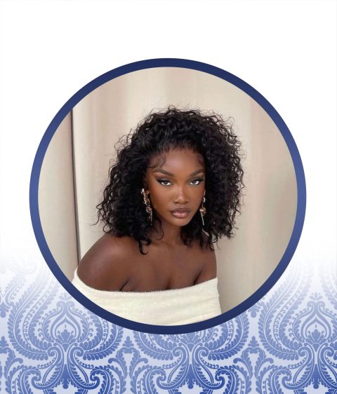 12″ Italian Curl wear-and-go Lace Frontal Wig