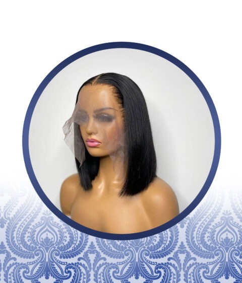 12″ Lace Frontal Silky Straight Peruvian Bob