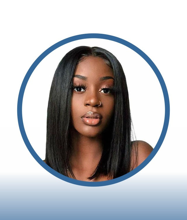 12″ T-Part Glueless Lace Peruvian Frontal Wig