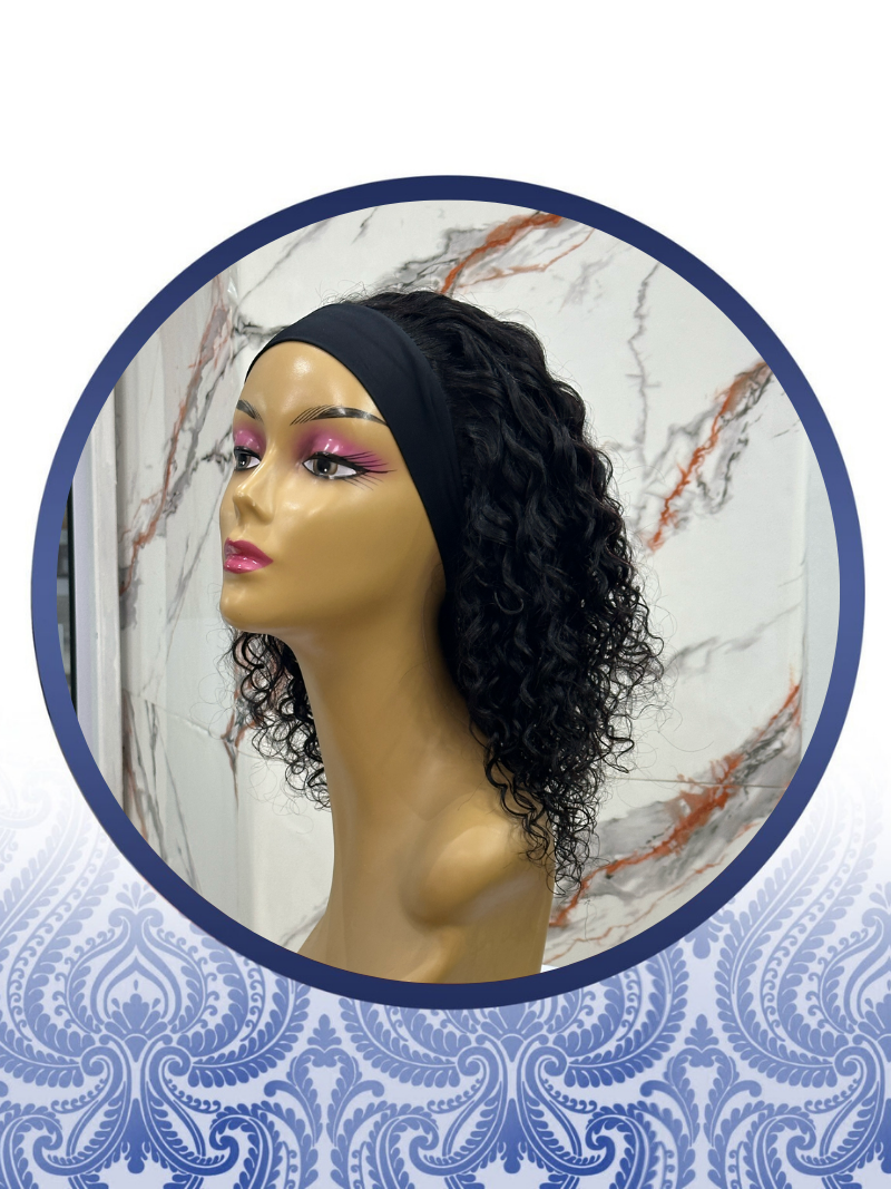 12″ Waterwave Headband Malaysian Wig